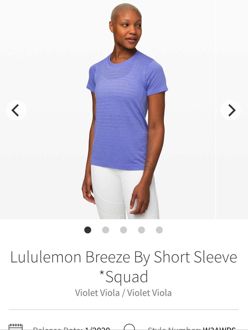 Lululemon Breeze By Short Sleeve